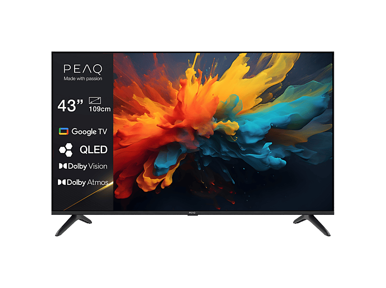 PEAQ 400684 - Ultra HD 4K - TV QLED - 43 pouces - 2025