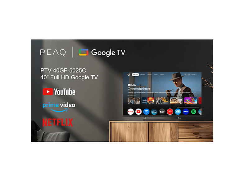 PEAQ Télévision Google TV 40'' 40GF-5025C