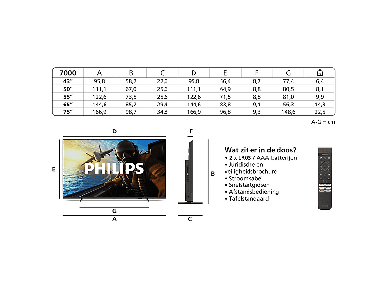 PHILIPS 43PUS7000/12 43" Ultra HD 4K