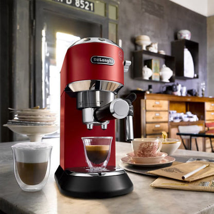 Machine à café POD - De'longhi Dedica rouge-EC695.R