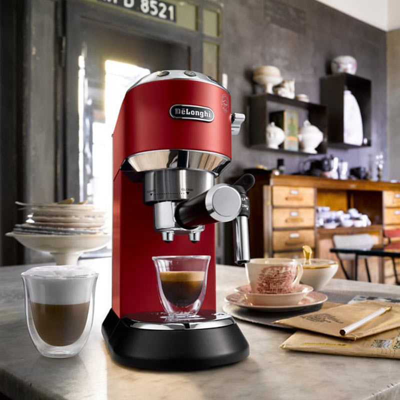 Machine à café POD - De'longhi Dedica rouge-EC695.R