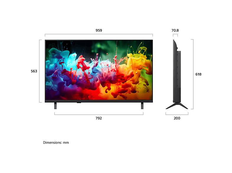 LG QNED AI 43QNED70B6C 2026 4K Smart (2026) - Ultra HD 4K - TV miniLED - 43 pouces - 2026