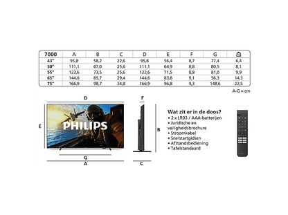 PHILIPS 43PUS7000/12 43" Ultra HD 4K
