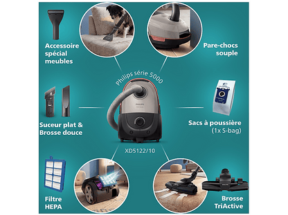PHILIPS Aspirateur (XD5122/10)